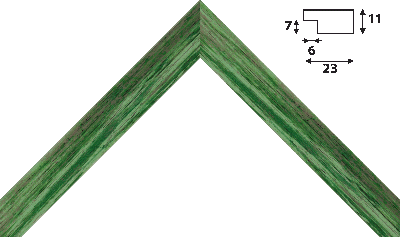 Багет зеленый из дерева. Артикул cc 168-05 452