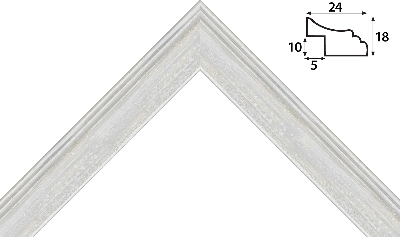 Багет белый из дерева. Артикул 554\724 897