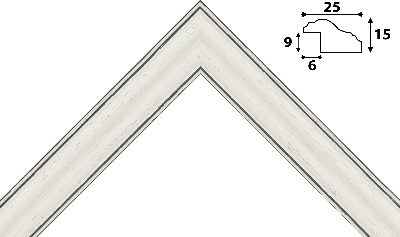 Багет белый из дерева. Артикул 600.507.447 1569