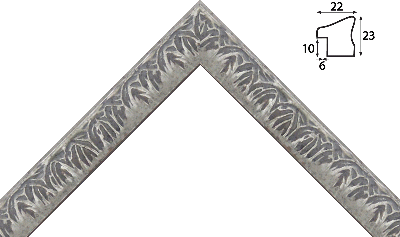Багет серебро из дерева. Артикул gc 501-02 1939