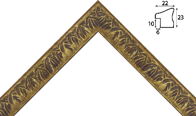 Багет золото из дерева. Артикул gc 501-03 1940