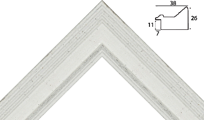 Багет белый из дерева. Артикул 888.434.100 1981