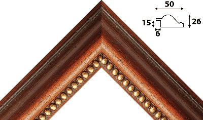 Багет коричневый, цвет "золото" из дерева. Артикул se 398-01 2013