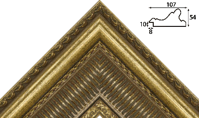 Багет золото из дерева. Артикул 1.021.025 2076