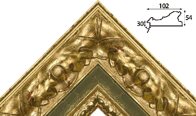 Багет золото из дерева. Артикул 1.021.102 2078