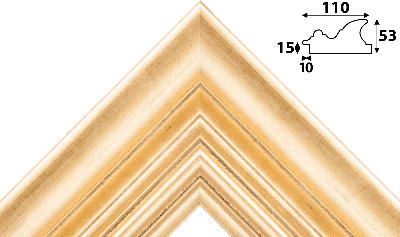 Багет золото из дерева. Артикул 666.9012 2080
