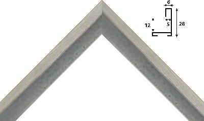 Багет серый из алюминия. Артикул 273522 43